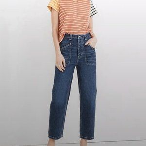 Rivet & Thread High-Rise Relaxed Straight Jeans in Fiske Wash